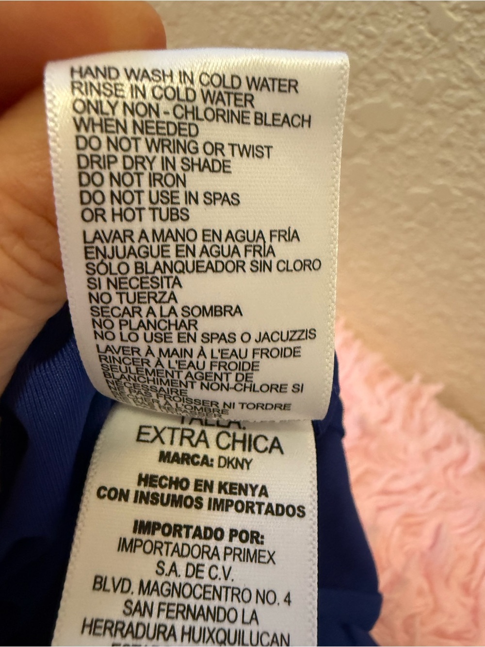 DKNY Royal Blue One Piece Swimsuit XS Ruffle Ruched Like New - Picture 9 of 9